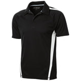Men's PosiCharge Micro - Mesh Colorblock Polo Black / White X - Small Polos/Knits