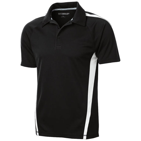 Men's PosiCharge Micro - Mesh Colorblock Polo Black / White X - Small Polos/Knits