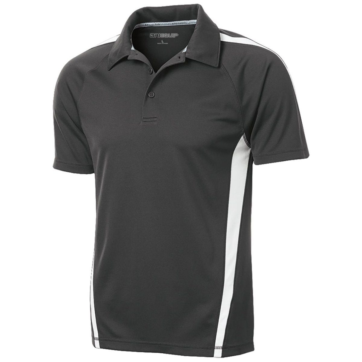 Men's PosiCharge Micro - Mesh Colorblock Polo Iron Grey / White X - Small Polos/Knits