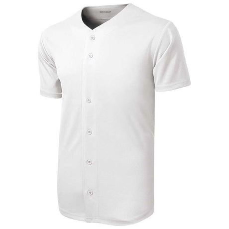 Men's PosiCharge Tough Mesh Full - Button Jersey X - Small White