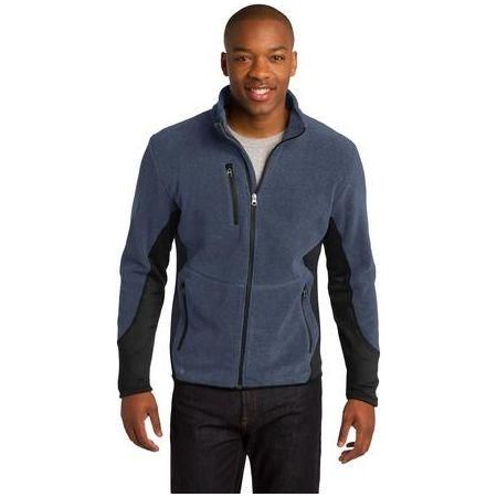Mens Pro Fleece Full - Zip Jacket Large Navy Heather/Black Jackets