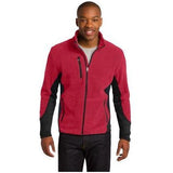 Mens Pro Fleece Full - Zip Jacket Small Rich Red/Black Jackets
