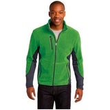 Mens Pro Fleece Full - Zip Jacket X - Large Lime Heather/Battleship Grey Jackets