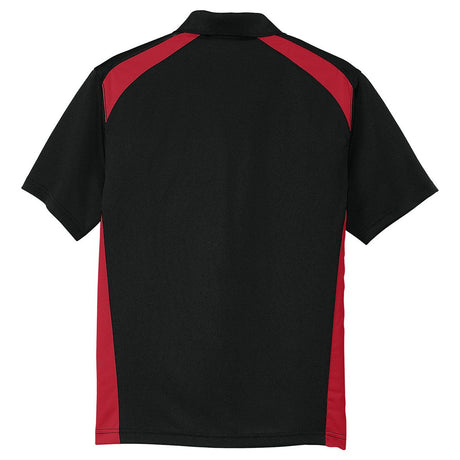 Men's Select Snag - Proof Two Way Colorblock Pocket Polo Black/Red X - Small Polos/Knits