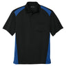 Men's Select Snag - Proof Two Way Colorblock Pocket Polo Black/Royal X - Small Polos/Knits