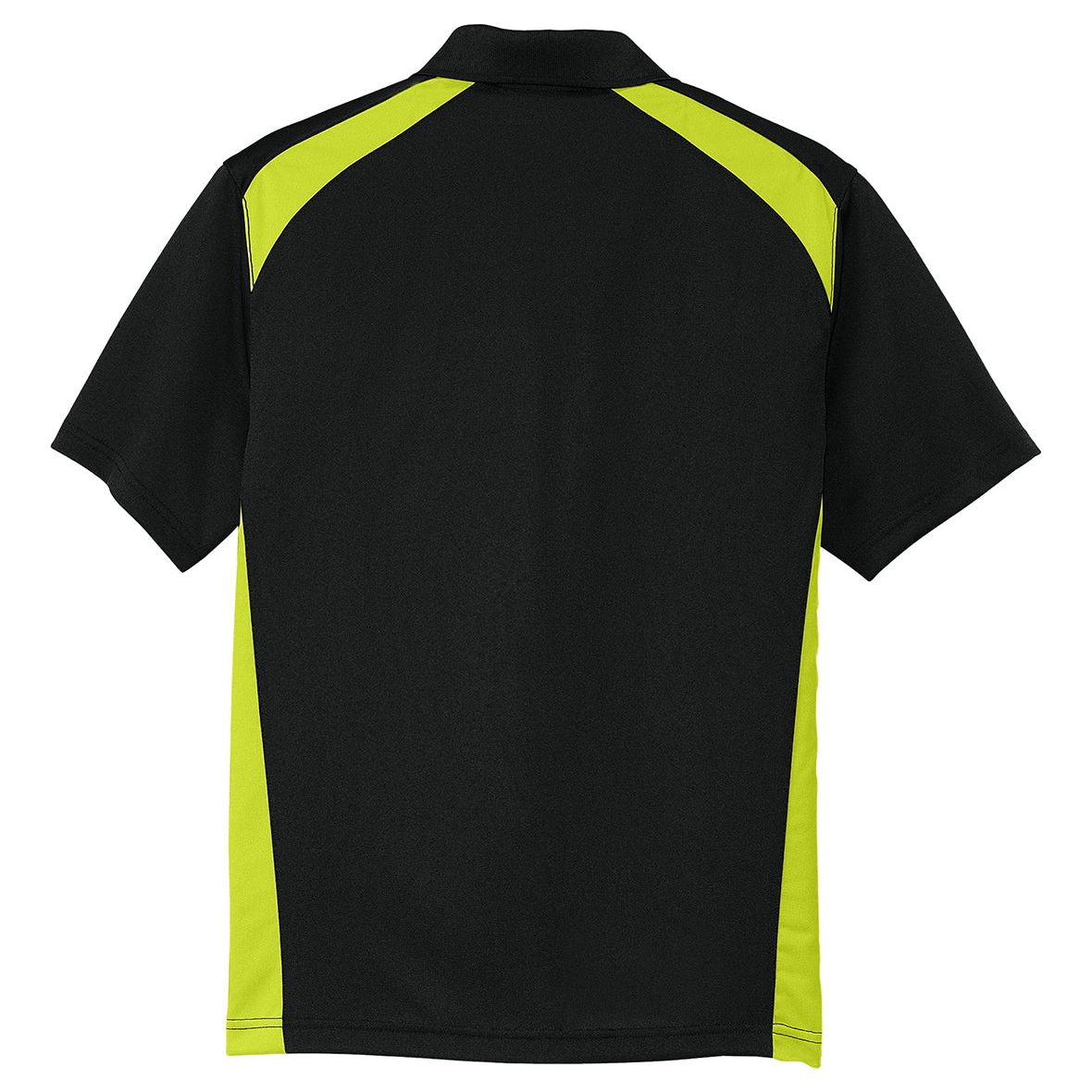 Men's Select Snag - Proof Two Way Colorblock Pocket Polo Black/Shock Green X - Small Polos/Knits