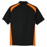 Men's Select Snag - Proof Two Way Colorblock Pocket Polo Black/Shock Orange X - Small Polos/Knits