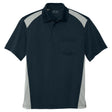 Men's Select Snag - Proof Two Way Colorblock Pocket Polo Dark Navy/Light Grey X - Small Polos/Knits