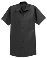 Men's Short Sleeve Industrial Work Shirt Small Charcoal Work Shirts
