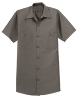 Men's Short Sleeve Industrial Work Shirt Small Grey Work Shirts
