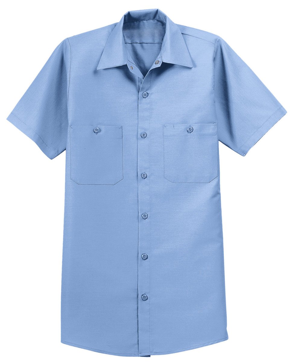 Men's Short Sleeve Industrial Work Shirt Small Light Blue Work Shirts