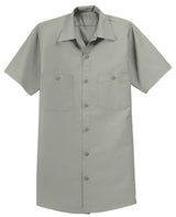 Men's Short Sleeve Industrial Work Shirt Small Light Grey Work Shirts