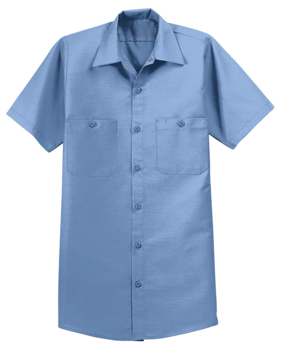 Men's Short Sleeve Industrial Work Shirt Small Petrol Blue Work Shirts