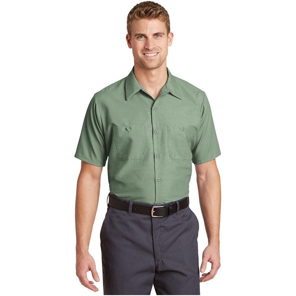 Men's Short Sleeve Industrial Work Shirt Small White Work Shirts