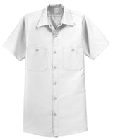 Men's Short Sleeve Industrial Work Shirt Small White Work Shirts