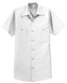 Men's Short Sleeve Industrial Work Shirt Small White Work Shirts