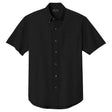 Men's Short Sleeve Twill Shirt Black X - Small