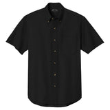 Men's Short Sleeve Twill Shirt Black X - Small