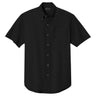 Men's Short Sleeve Twill Shirt Black X - Small