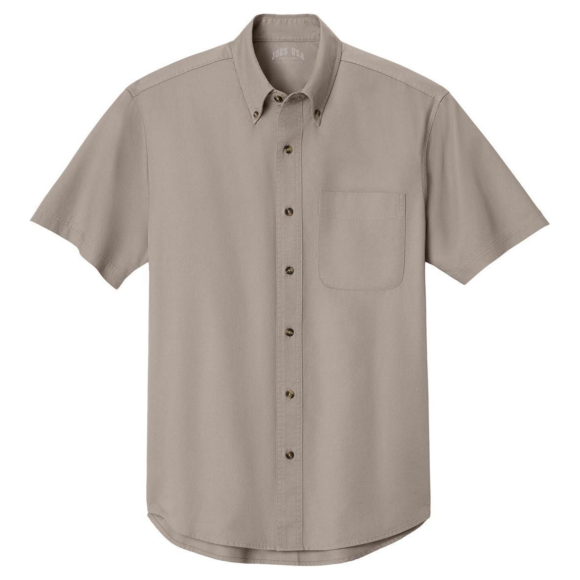 Men's Short Sleeve Twill Shirt Black X - Small