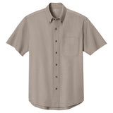 Men's Short Sleeve Twill Shirt Black X - Small