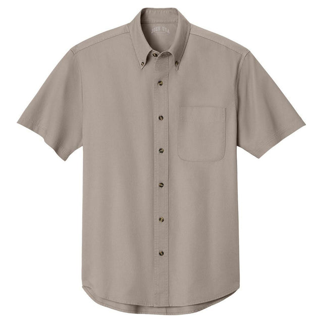 Men's Short Sleeve Twill Shirt Black X - Small