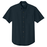 Men's Short Sleeve Twill Shirt Classic Navy X - Small