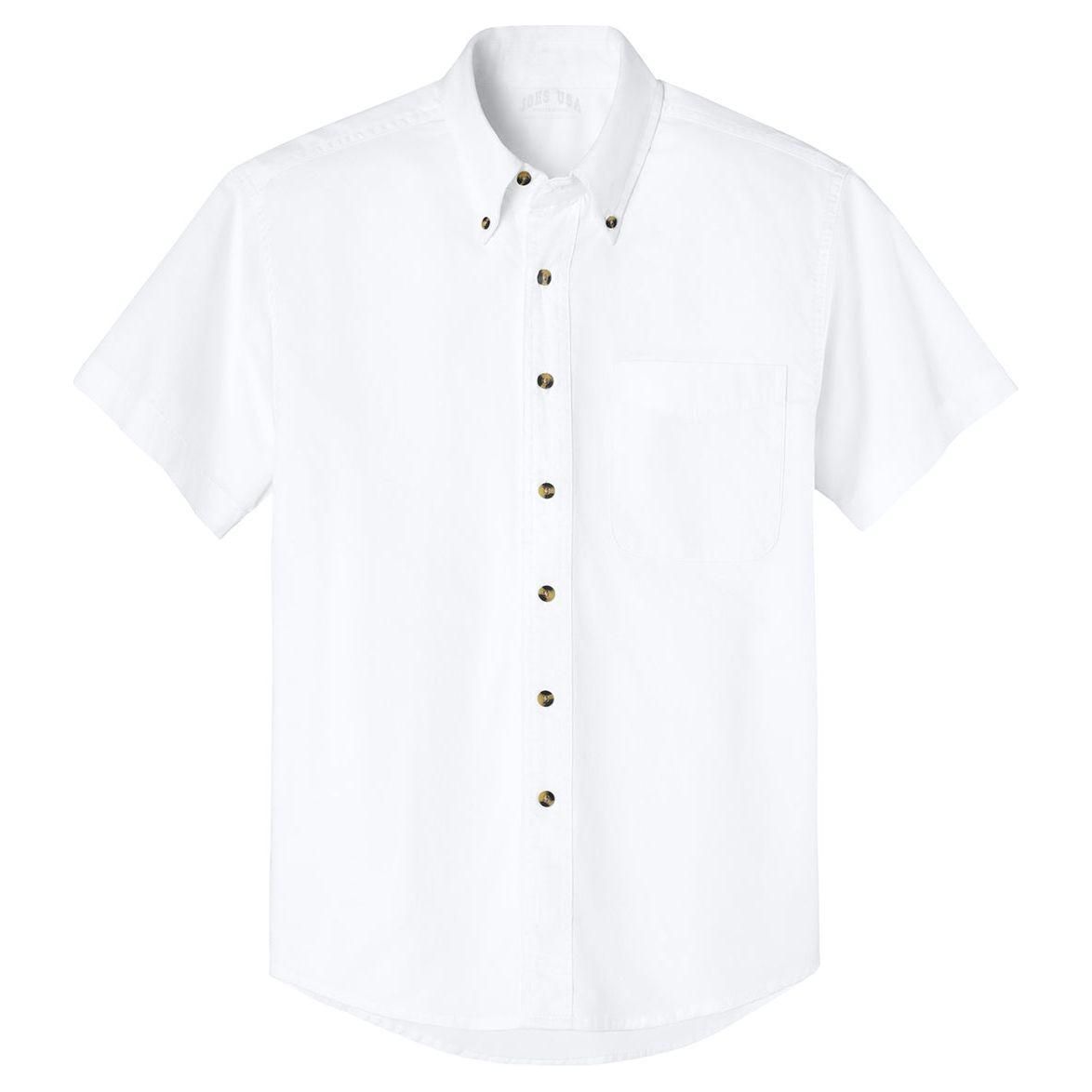 Men's Short Sleeve Twill Shirt Khaki X - Small