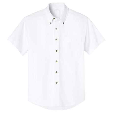 Men's Short Sleeve Twill Shirt Khaki X - Small