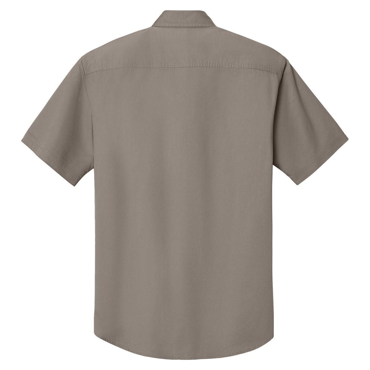 Men's Short Sleeve Twill Shirt Khaki X - Small