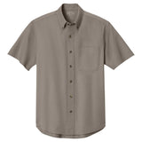 Men's Short Sleeve Twill Shirt Khaki X - Small