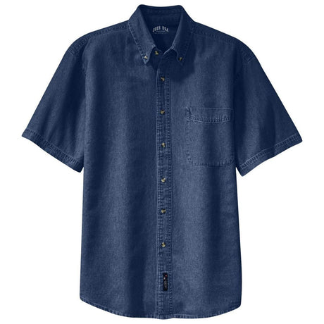 Men's Short Sleeve Value Denim Shirt Ink Blue X - Small