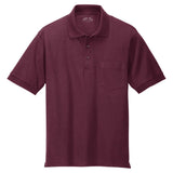 Men's Silk Touch™ Polo with Pocket Burgundy X - Small Polos/Knits