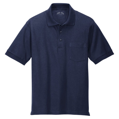 Men's Silk Touch™ Polo with Pocket Navy X - Small Polos/Knits