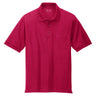 Men's Silk Touch™ Polo with Pocket Red X - Small Polos/Knits