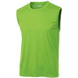 Men's Sleeveless Athletic Tee Shirt. Sizes XS - 4XL Lime Shock XS Tank Tops