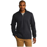 Mens Slub Fleece 1/4 - Zip Pullover 4X - Large Black