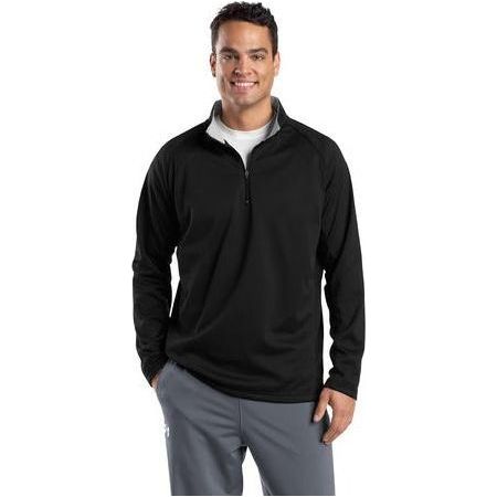 Mens Sport - Wick 1/4 - Zip Fleece Pullover 3X - Large Black/Silver