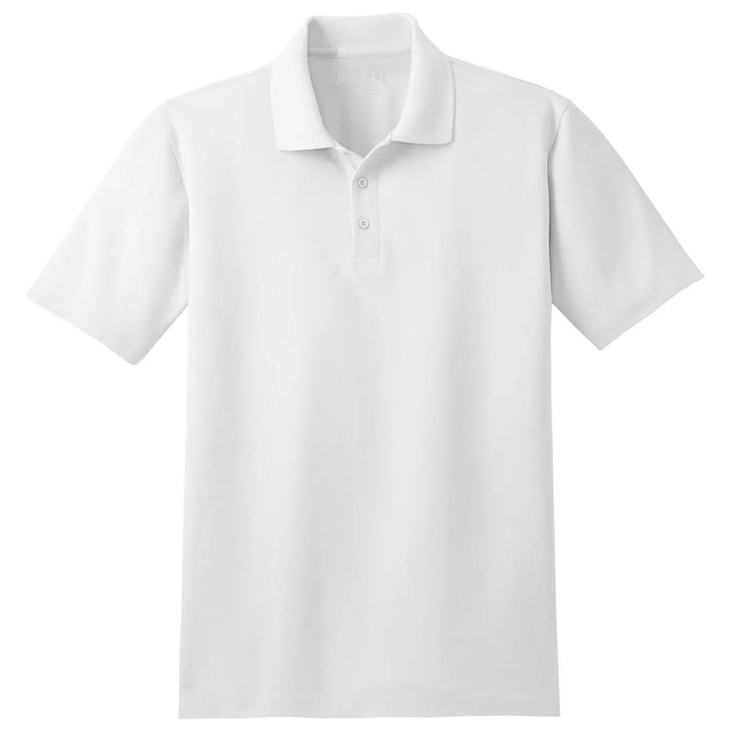 Mens Stain - Resistant Polo X - Small White Polos/Knits