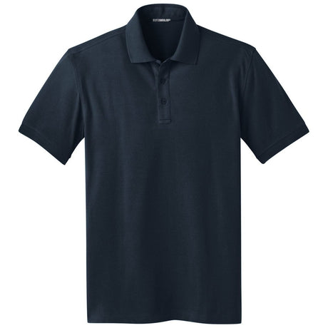 Men's Stretch Pique Polo Dress Blue Navy X - Small Polos/Knits