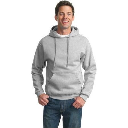 Mens Super Sweat - Pullover Hooded Sweatshirt Large Ash Sweatshirts