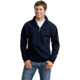 Mens Super Sweats - 1/4 - Zip Sweatshirt with Cadet Collar Small Ash Zip Hoodies