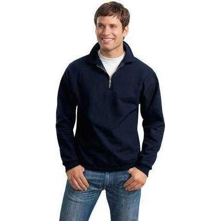 Mens Super Sweats - 1/4 - Zip Sweatshirt with Cadet Collar Small Ash Zip Hoodies