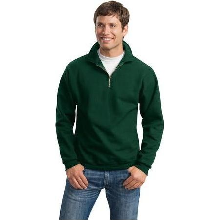 Mens Super Sweats - 1/4 - Zip Sweatshirt with Cadet Collar Small Black Zip Hoodies
