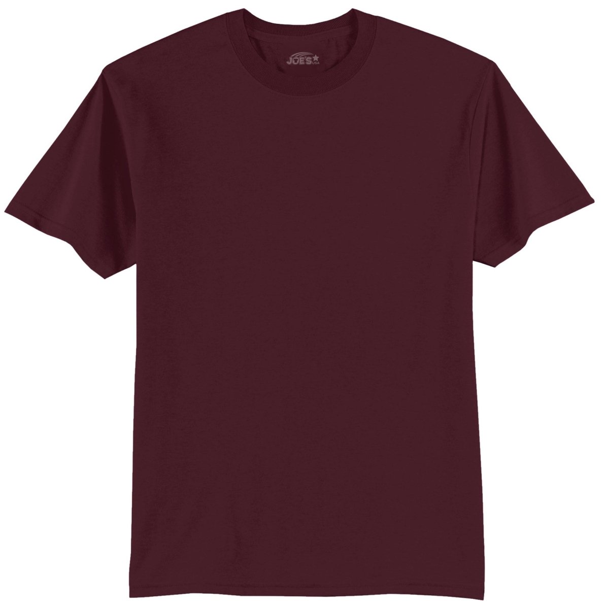 Mens Tall 50/50 Cotton/Poly T-Shirts Large Tall Athletic Maroon Short Sleeve T-Shirts