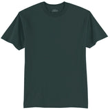 Mens Tall 50/50 Cotton/Poly T-Shirts Large Tall Dark Green Short Sleeve T-Shirts