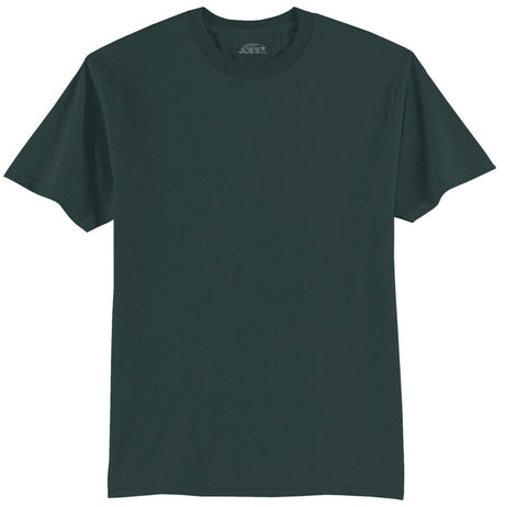 Mens Tall 50/50 Cotton/Poly T-Shirts Large Tall Dark Green Short Sleeve T-Shirts