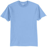 Mens Tall 50/50 Cotton/Poly T-Shirts Large Tall Light Blue Short Sleeve T-Shirts