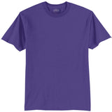 Mens Tall 50/50 Cotton/Poly T-Shirts Large Tall Purple Short Sleeve T-Shirts
