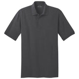 Men's Tall 5.5 - Ounce Jersey Knit Polo Charcoal Large Tall Polos/Knits